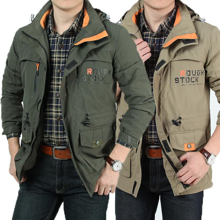 Herren Fieldjacke mit Mesh-Innenfutter, Kapuze und Multifunktions‑Taschen Echoarchiv