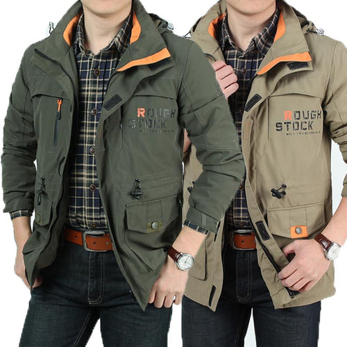 Herren Fieldjacke mit Mesh-Innenfutter, Kapuze und Multifunktions‑Taschen Echoarchiv