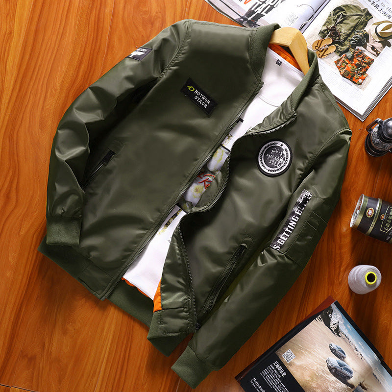 Herren stylische Bomberjacke mit reflektierenden Details Echoarchiv