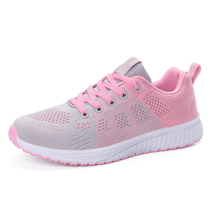 Damen nan leichtgewichtiger Strick-Freizeitsneaker mit Wabenperforation, schockabsorbierender Schaumsohle und gepolstertem Fersenkragen Echo Archiv