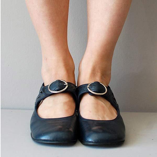 Echoarchiv | Orthopädische Vintage-Schuhe mit Runder Zehenpartie