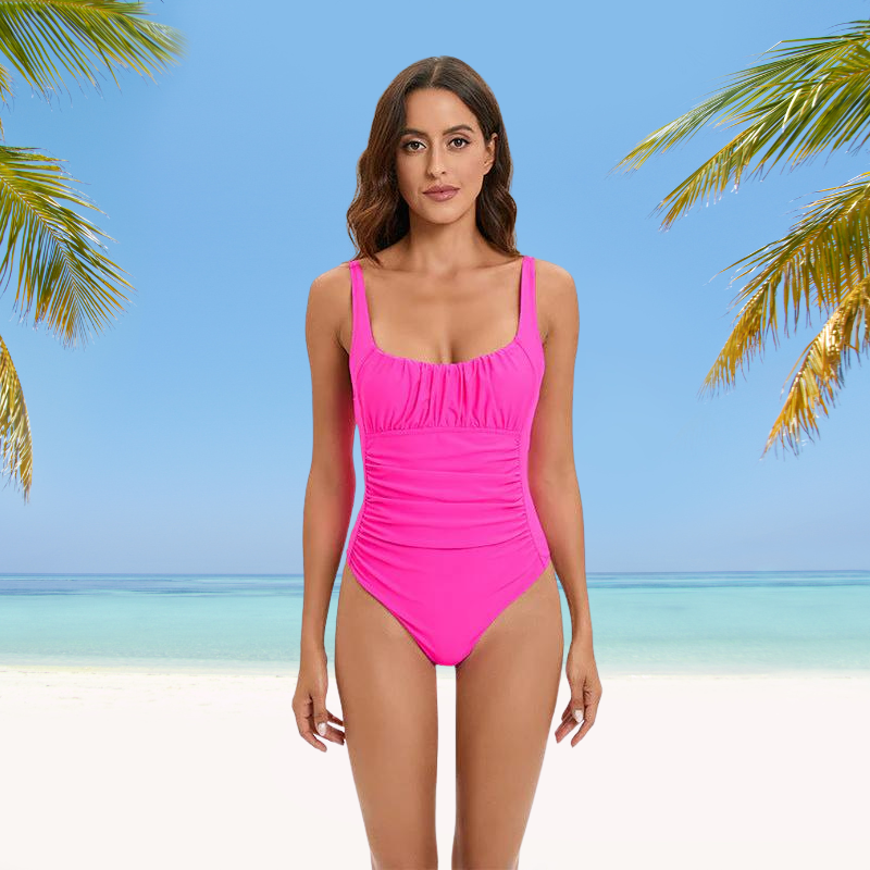 Echoarchiv | Atmungsaktiver Echoarchiv-Tankini mit Rot Gefüttertem Aufdruck