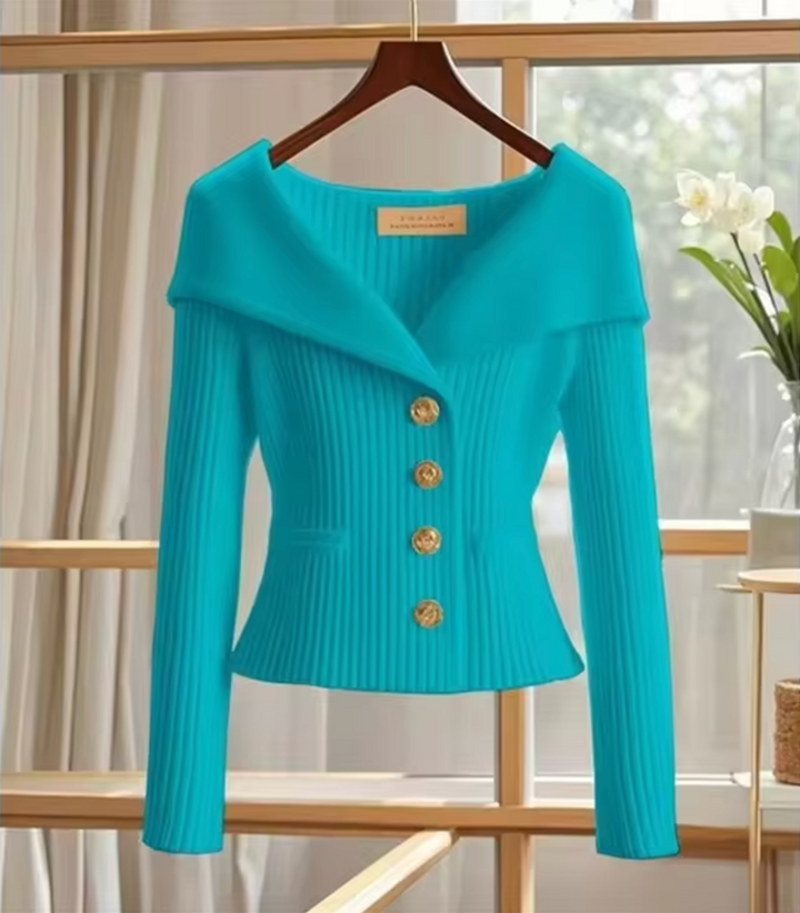 Strickjacke Damen Kurz Cardigan für Übergangsjahre – Veloura