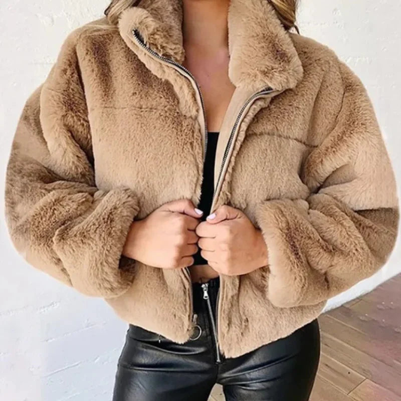 Echoarchiv - Schicke Winter Echoarchiv Teddy Jacke für Frauen