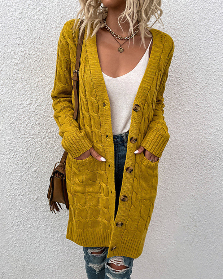 Echoarchiv | Langärmlige Strickjacke Bequeme Damenjacke
