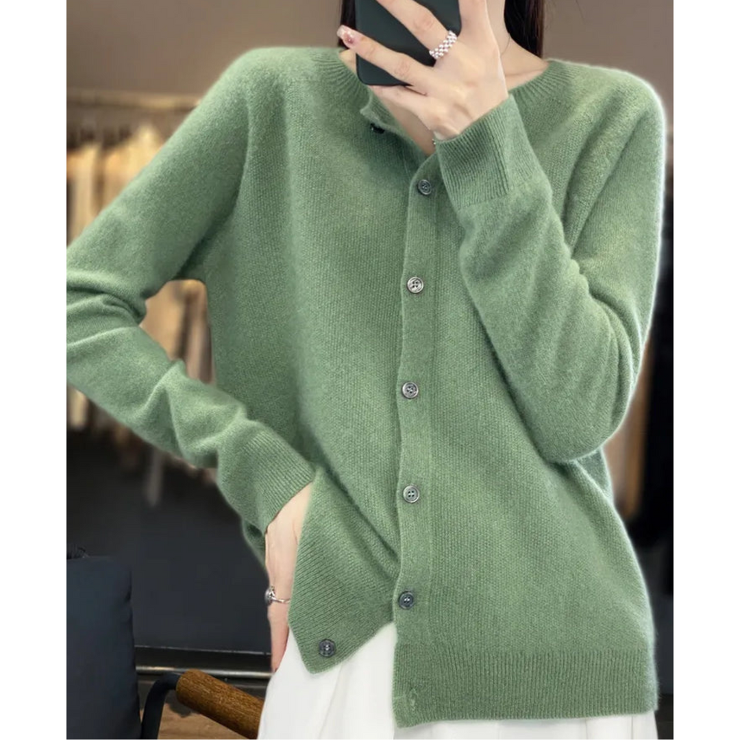 Echoarchiv | Damen Rundhals Cardigan Pullover