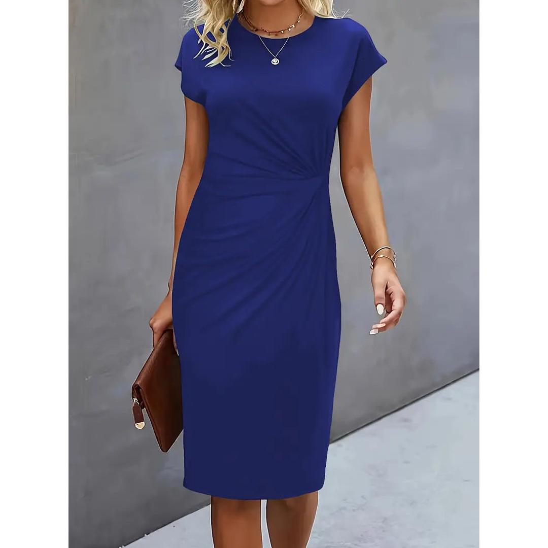 Echoarchiv | Damen Taillenakzent Stil Kleid Kurzärmlich