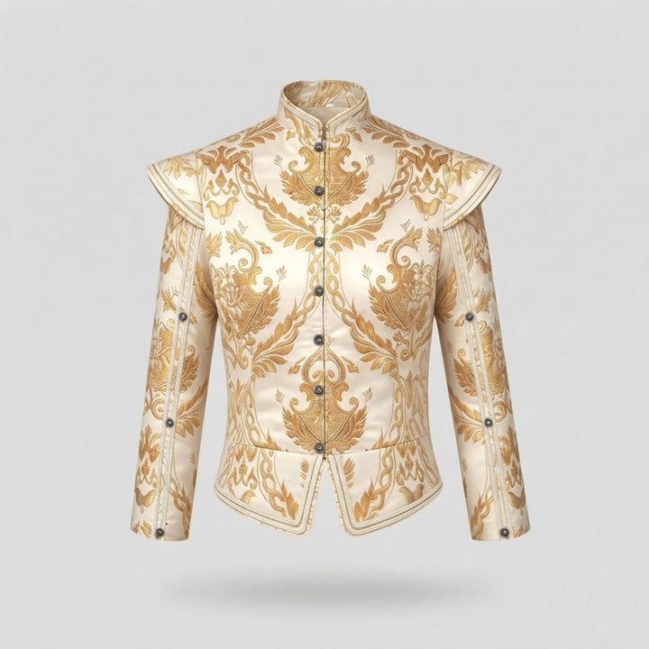 Damen Luxuriöse Jacquard-Jacke mit kunstvollen Stickereien Echo Archiv