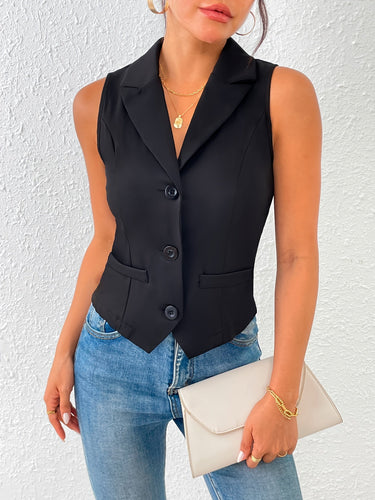 Echoarchiv | Damen Chic Frühling Schwarz Weste