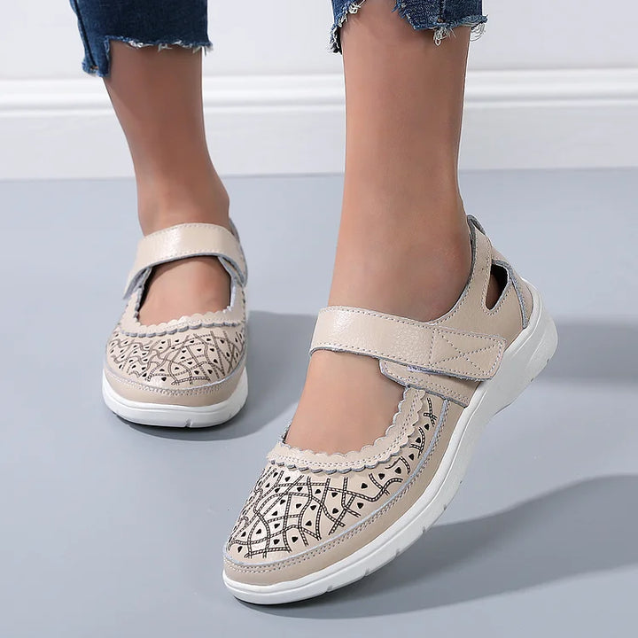Echoarchiv | Orthopädische Komfortschuhe Aus Weißem Leder für Damen