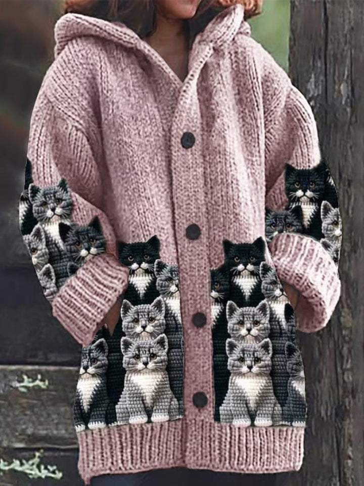 Echoarchiv | Skurrile Katze Strickjacke