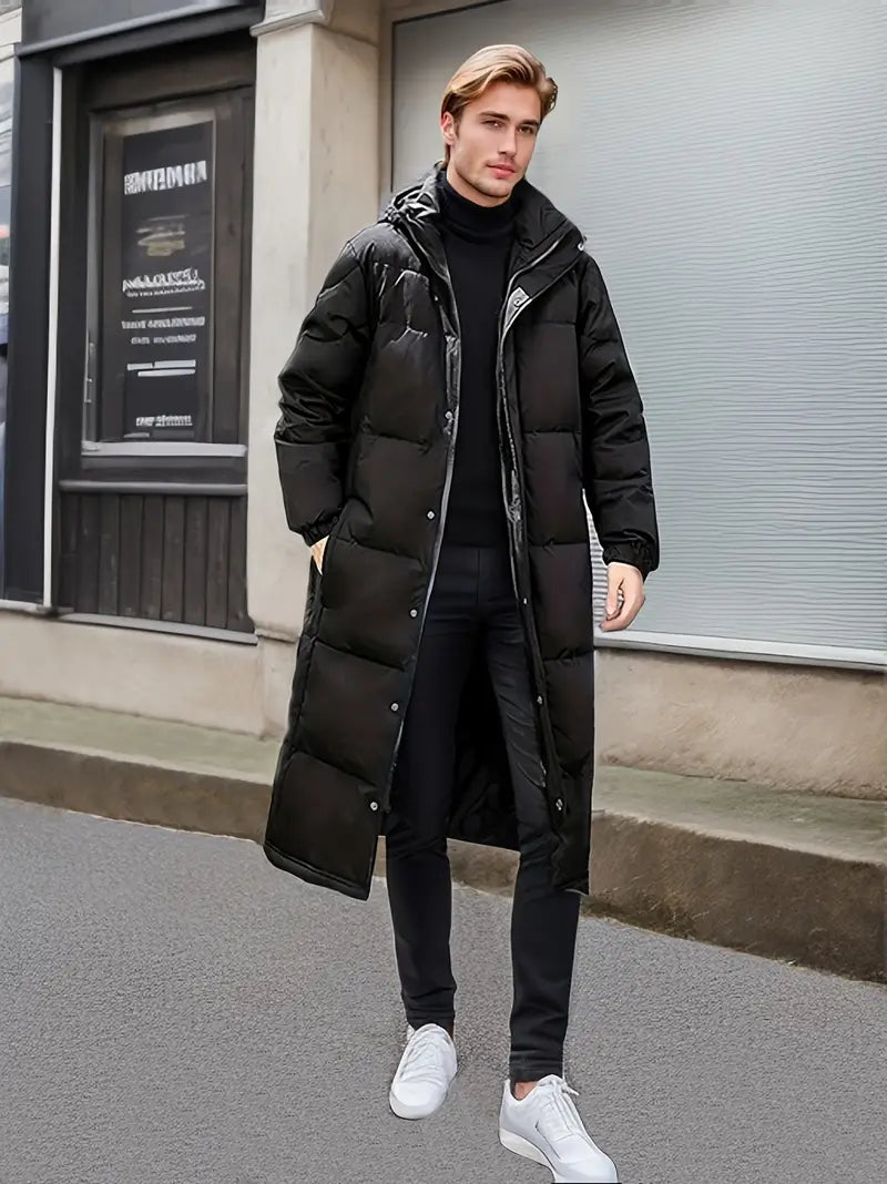Echoarchiv - Warme Lange Gesteppte Winterjacke für Männer