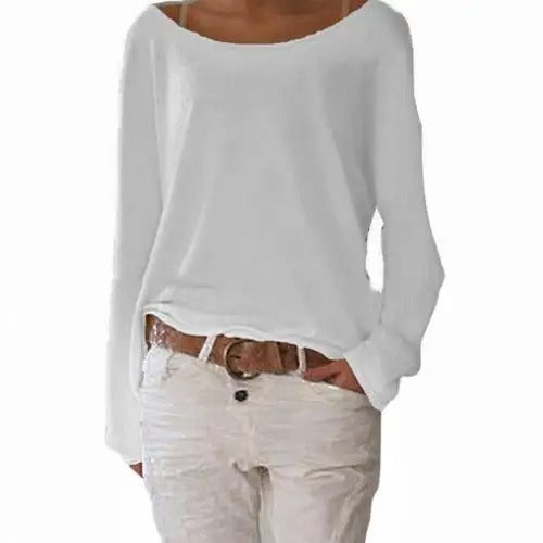 Echoarchiv | Locker Gestricktes Damen Langarmshirt