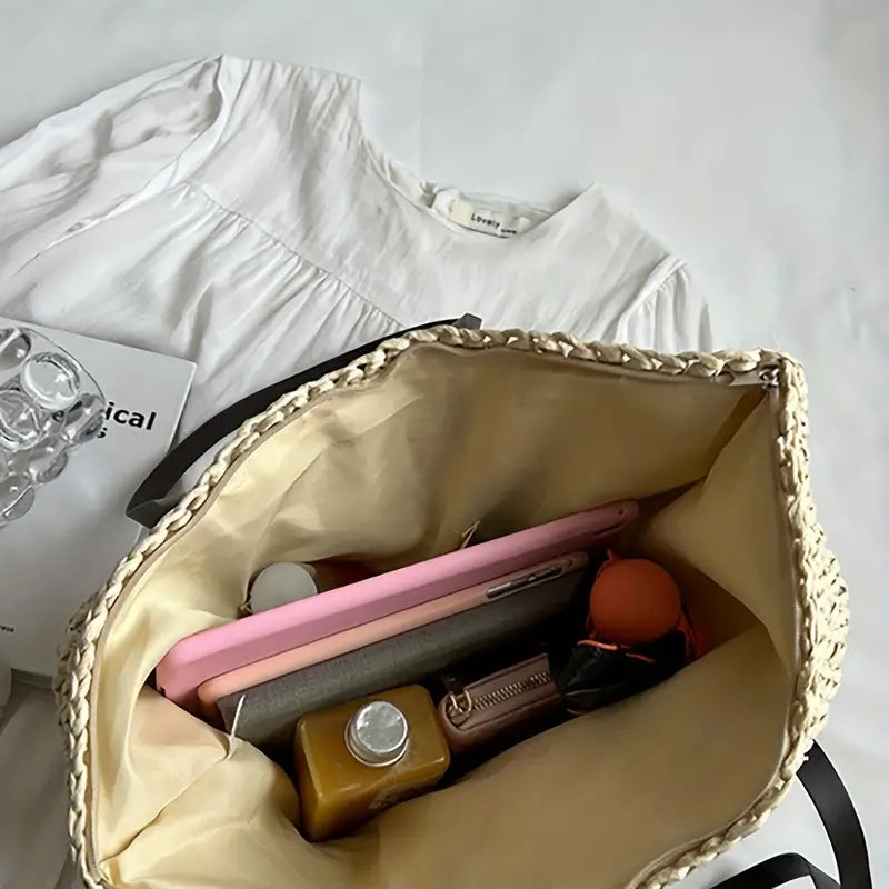Echoarchiv | Große Gewebte Tragetasche Tasche Im Bohemian-Beachy-Stil