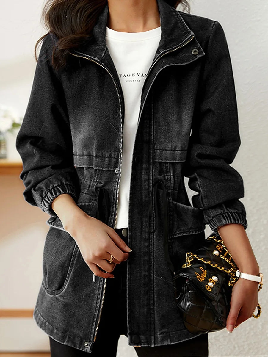 Denim Jacke mit Stehkragen und praktischen Taschen | Echoarchiv
