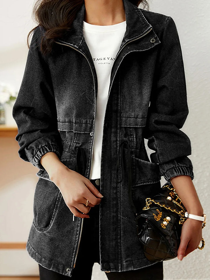 Denim Jacke mit Stehkragen und praktischen Taschen | Echoarchiv