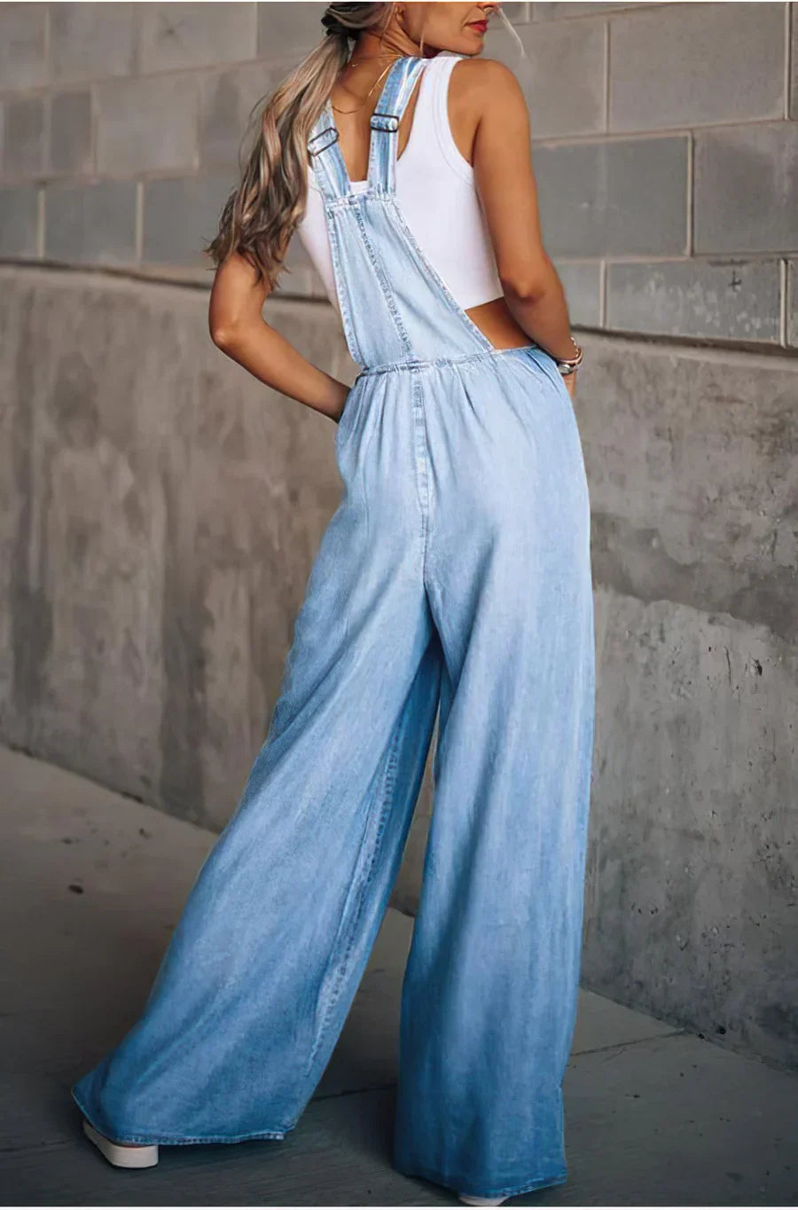 Echoarchiv | Armelloser Trendiger Denim-Overall für Damen