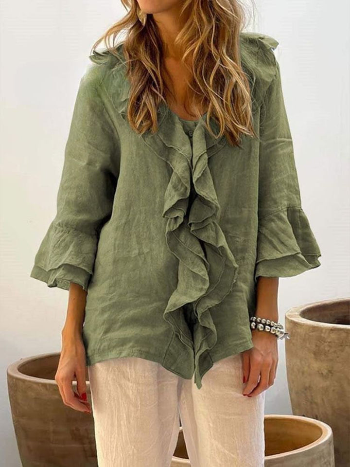 Echoarchiv | Women's Ruffles Freizeithemd