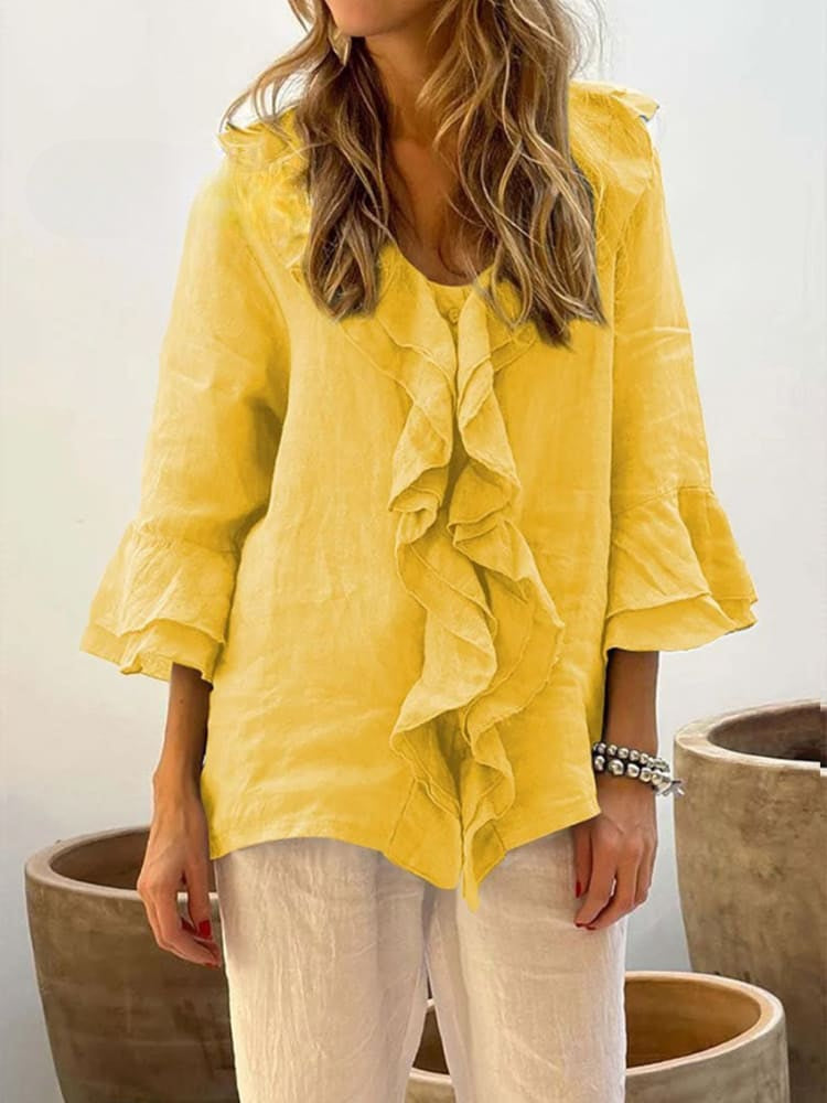 Echoarchiv | Women's Ruffles Freizeithemd