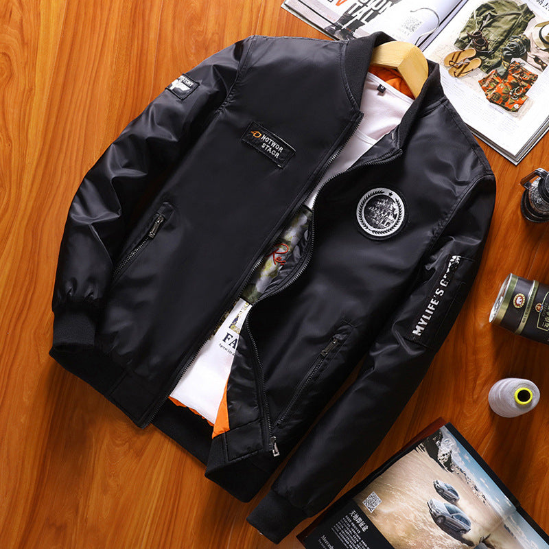 Herren stylische Bomberjacke mit reflektierenden Details Echoarchiv