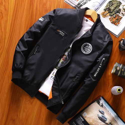 Herren stylische Bomberjacke mit reflektierenden Details Echoarchiv