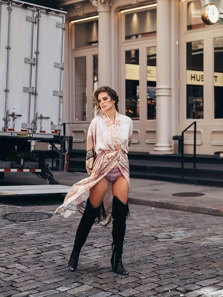 Modischer Kimono mit Blumenprint – Avérine