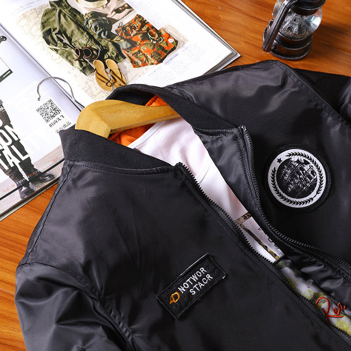 Herren stylische Bomberjacke mit reflektierenden Details Echoarchiv