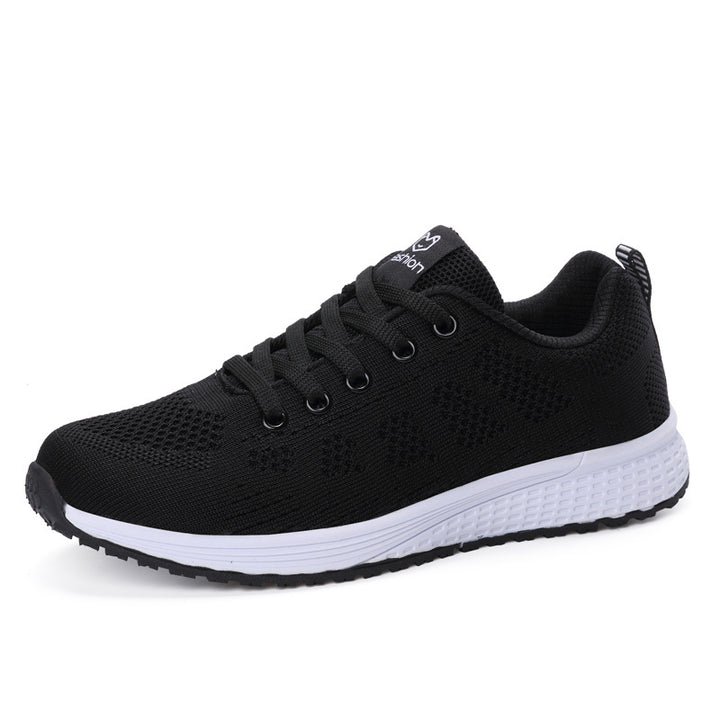 Damen nan leichtgewichtiger Strick-Freizeitsneaker mit Wabenperforation, schockabsorbierender Schaumsohle und gepolstertem Fersenkragen Echo Archiv