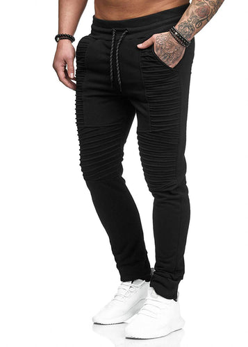 Herren Sportliche Slim-Fit Jogginghose mit innovativem Rippendesign Echoarchiv