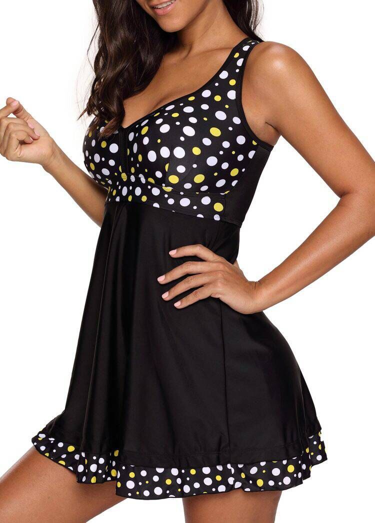 Damen Tankini mit elegantem Volant und integrierten Shorts Echo Archiv