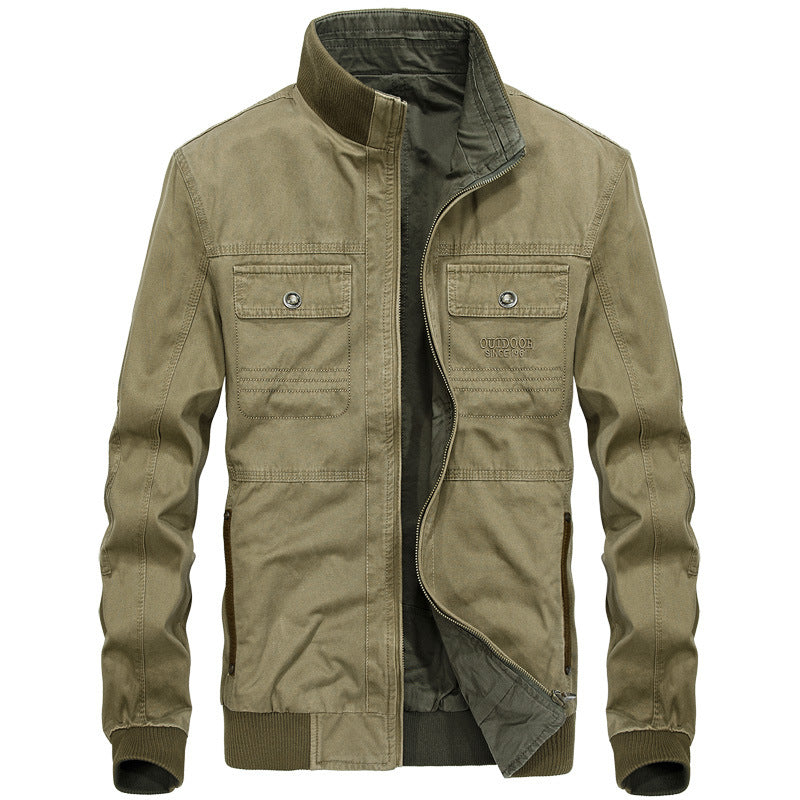 Herren lässige Outdoor-Jacke mit hohem Kragen und elastischen Bündchen Echoarchiv