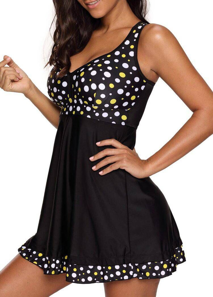 Damen Tankini mit elegantem Volant und integrierten Shorts Echo Archiv