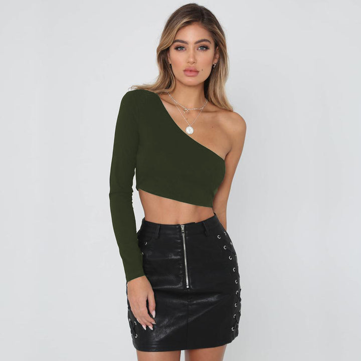 Damen Schulterfreies Crop-Top Echo Archiv