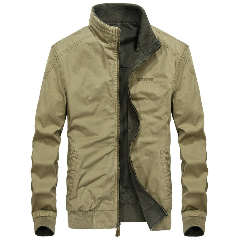 Herren lässige Outdoor-Jacke mit hohem Kragen und elastischen Bündchen Echoarchiv