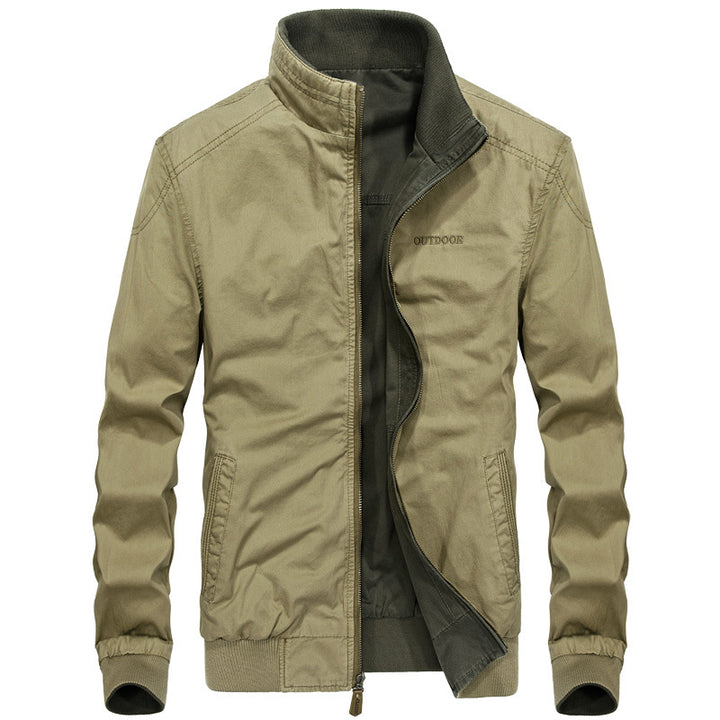 Herren lässige Outdoor-Jacke mit hohem Kragen und elastischen Bündchen Echoarchiv