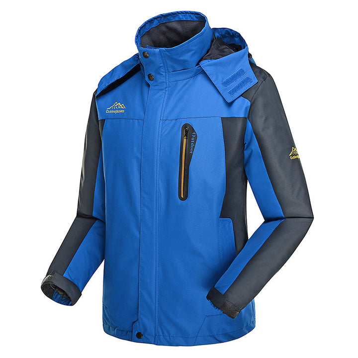 Herren dreilagige Softshell-Outdoorjacke mit abnehmbarer Kapuze und verschweißten Nähten Echoarchiv