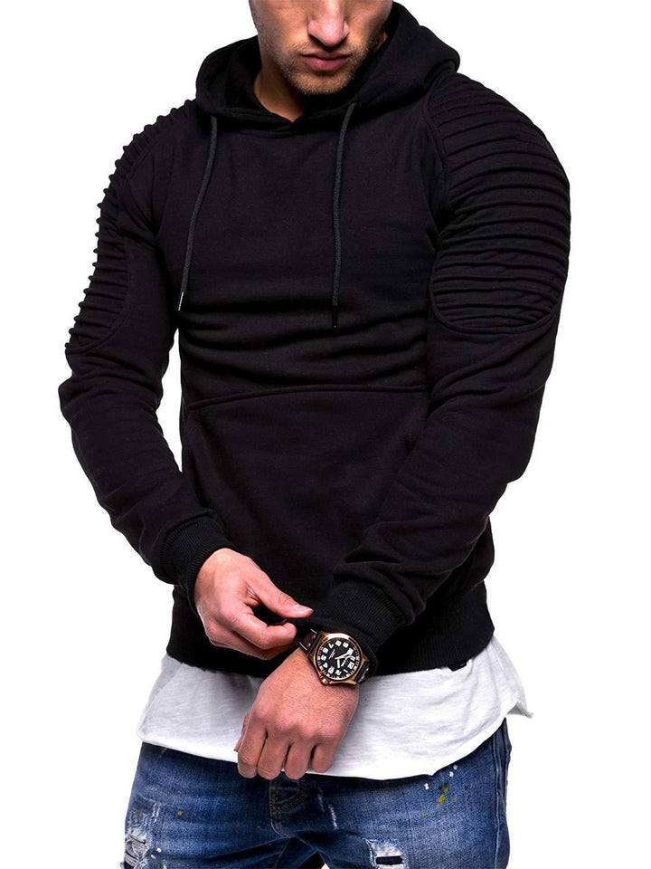 Herren modischer Hoodie mit strukturiertem Schulterdesign Echoarchiv