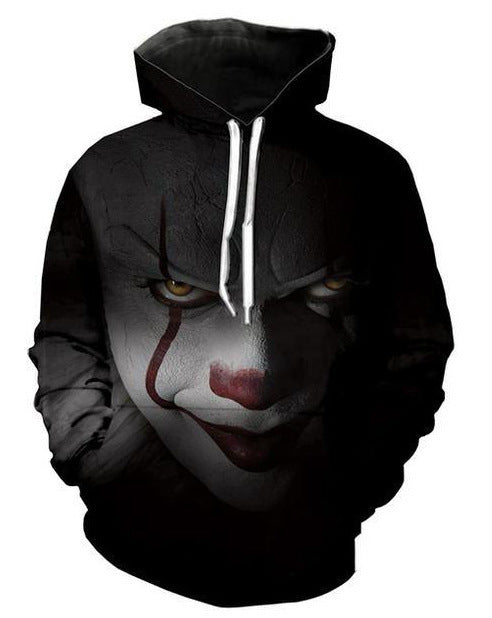 Herren Kapuzenpullover mit fotorealistischem 3D-Skull-Print, Kronen- & Kettenmotiv – Cavarno