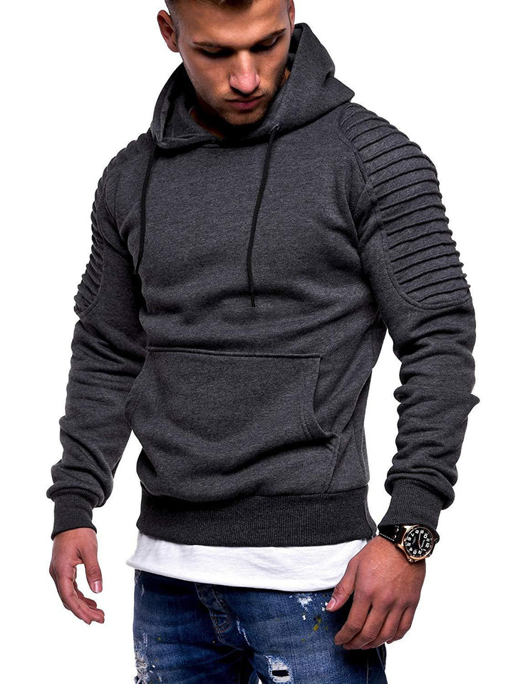 Herren modischer Hoodie mit strukturiertem Schulterdesign Echoarchiv