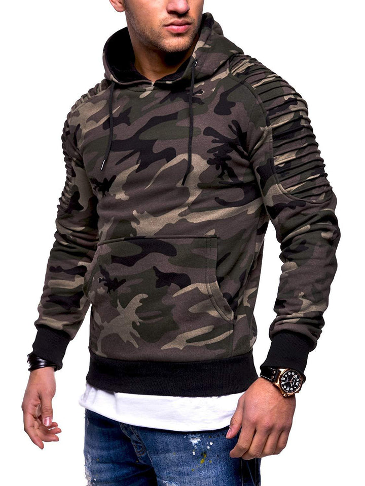 Herren modischer Hoodie mit strukturiertem Schulterdesign Echoarchiv