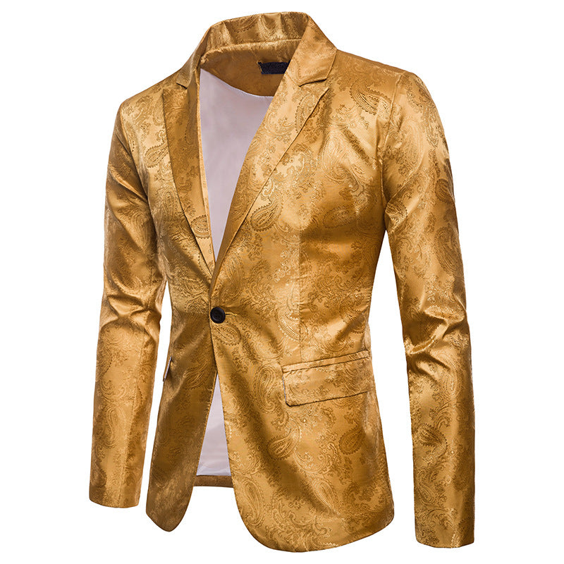 Herren eleganter Smokingblazer mit Jacquard-Muster Echoarchiv