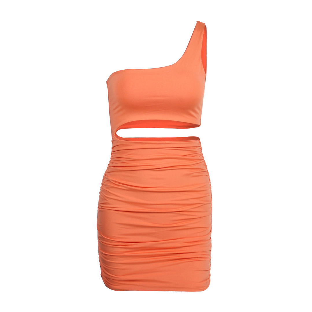 Damen figurbetontes Minikleid mit Cut-Out und asymmetrischem Ausschnitt Echo Archiv