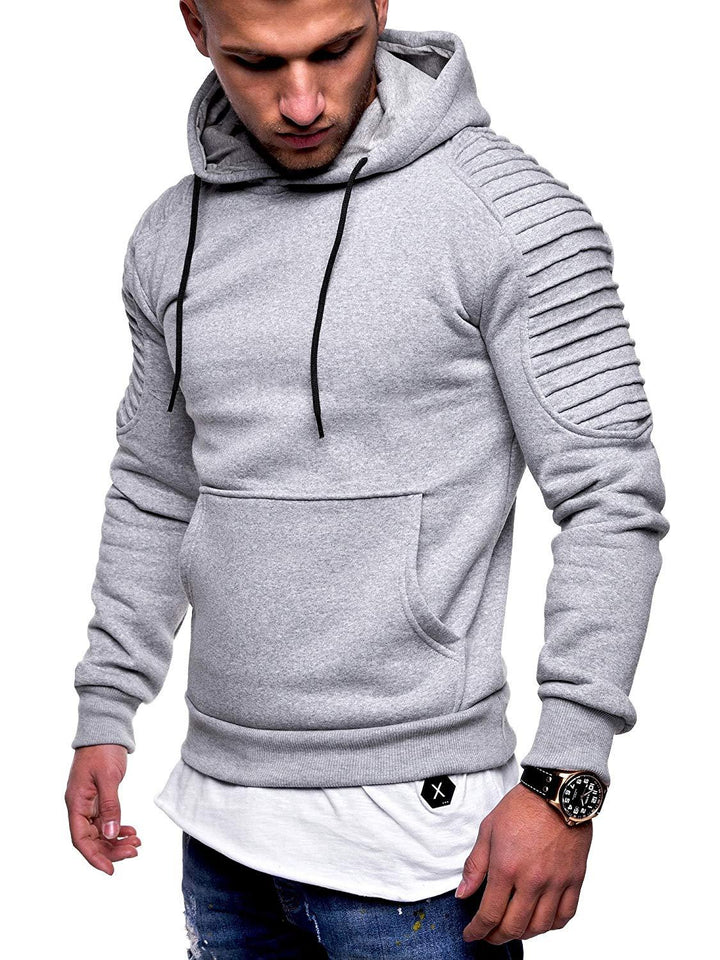Herren modischer Hoodie mit strukturiertem Schulterdesign Echoarchiv