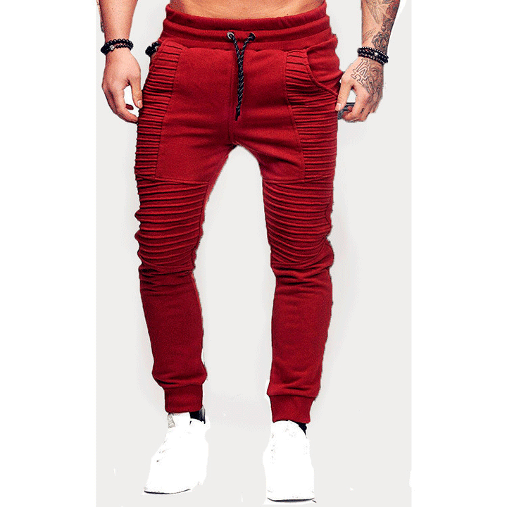 Herren Sportliche Slim-Fit Jogginghose mit innovativem Rippendesign Echoarchiv