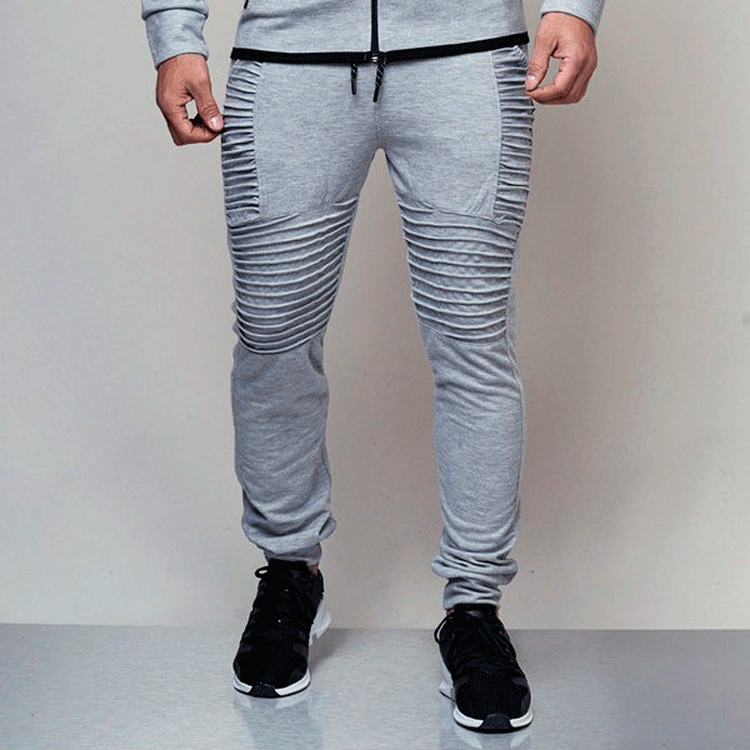 Herren Sportliche Slim-Fit Jogginghose mit innovativem Rippendesign Echoarchiv