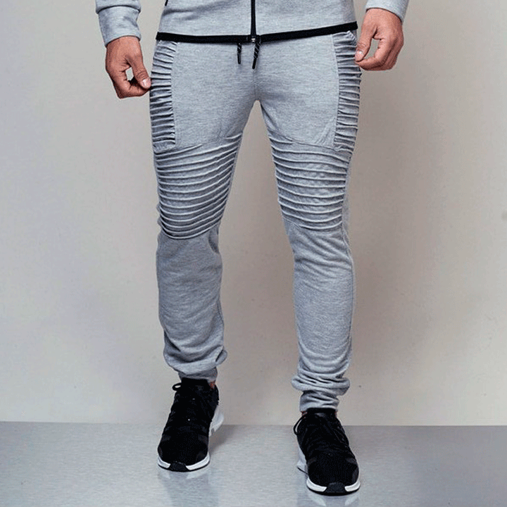 Herren Sportliche Slim-Fit Jogginghose mit innovativem Rippendesign Echoarchiv