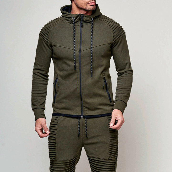 Herren Sportliche Hoodiejacke mit strukturiertem Schulterdesign und hochwertigem Material Echoarchiv
