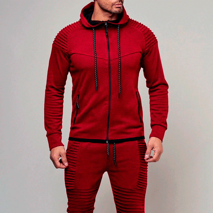 Herren Sportliche Hoodiejacke mit strukturiertem Schulterdesign und hochwertigem Material Echoarchiv
