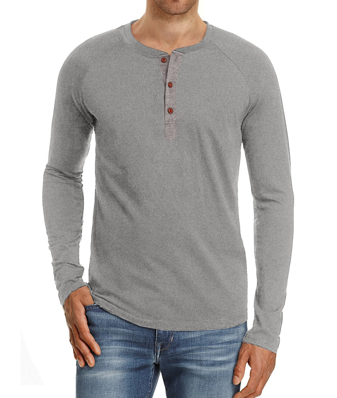 Herren Langarmshirt mit Knopfdetails Echoarchiv