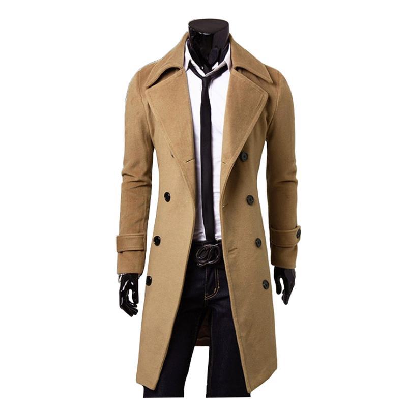 Herren nan eleganter doppelreihiger Mantel mit schmaler Taillierung und breitem Revers Echo Archiv